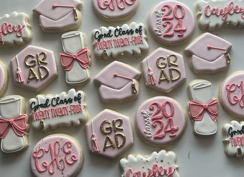 Pink Girly Graduation- 1 Dozen