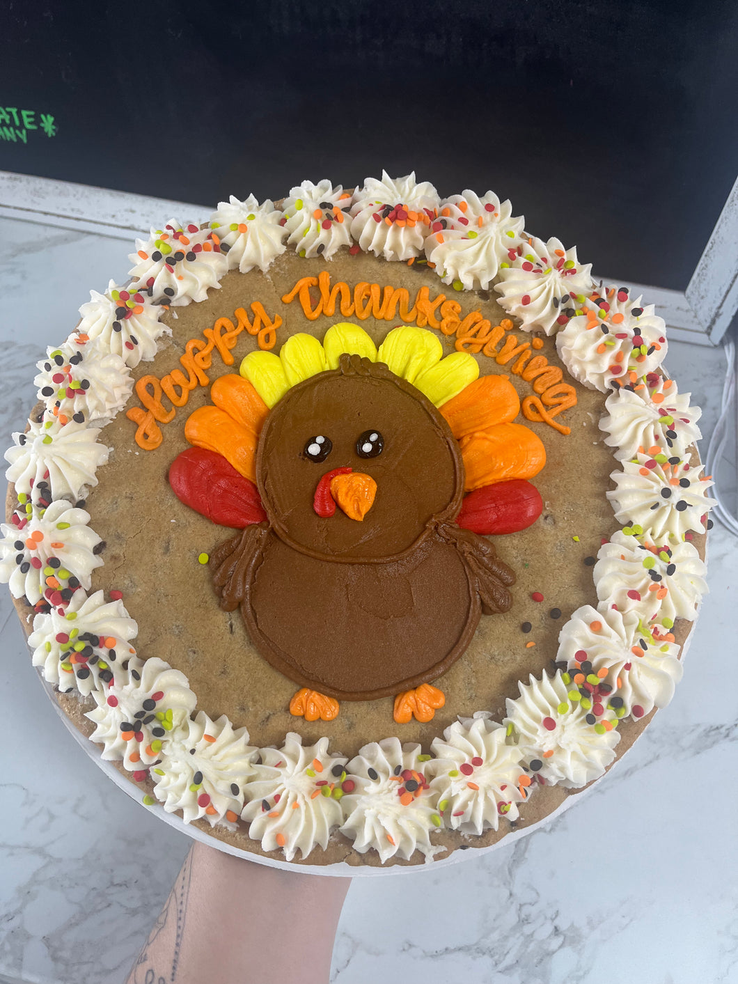 Turkey cookie cake