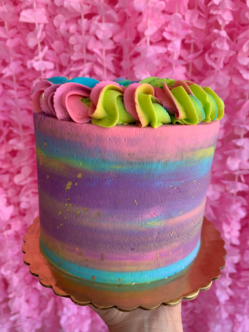Neon Galaxy Cake