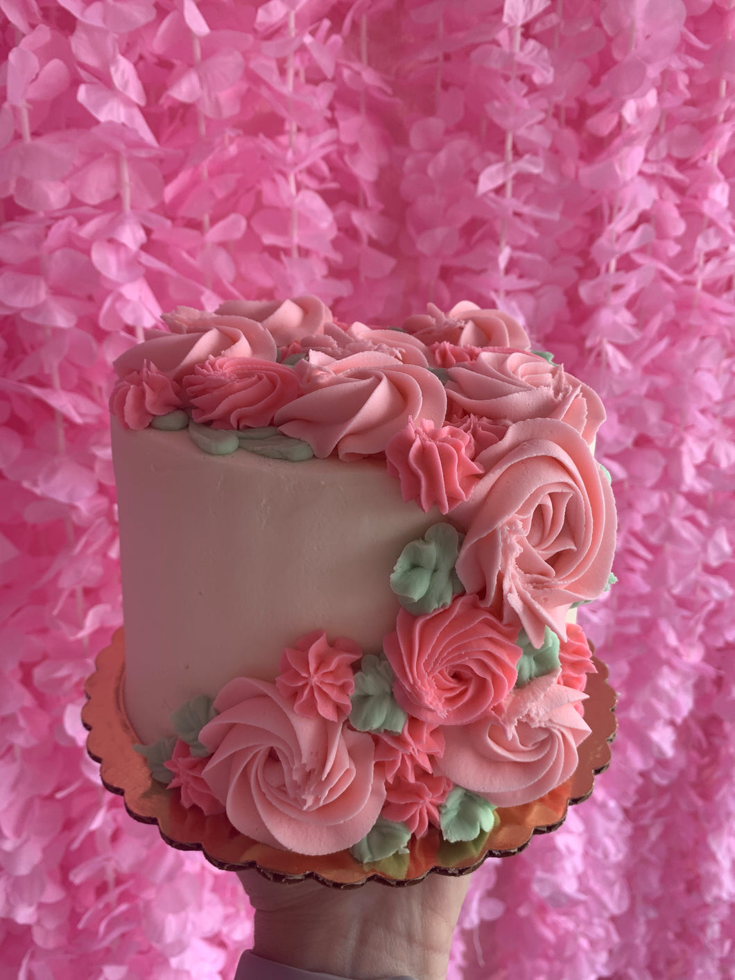 Cascading Floral Cake