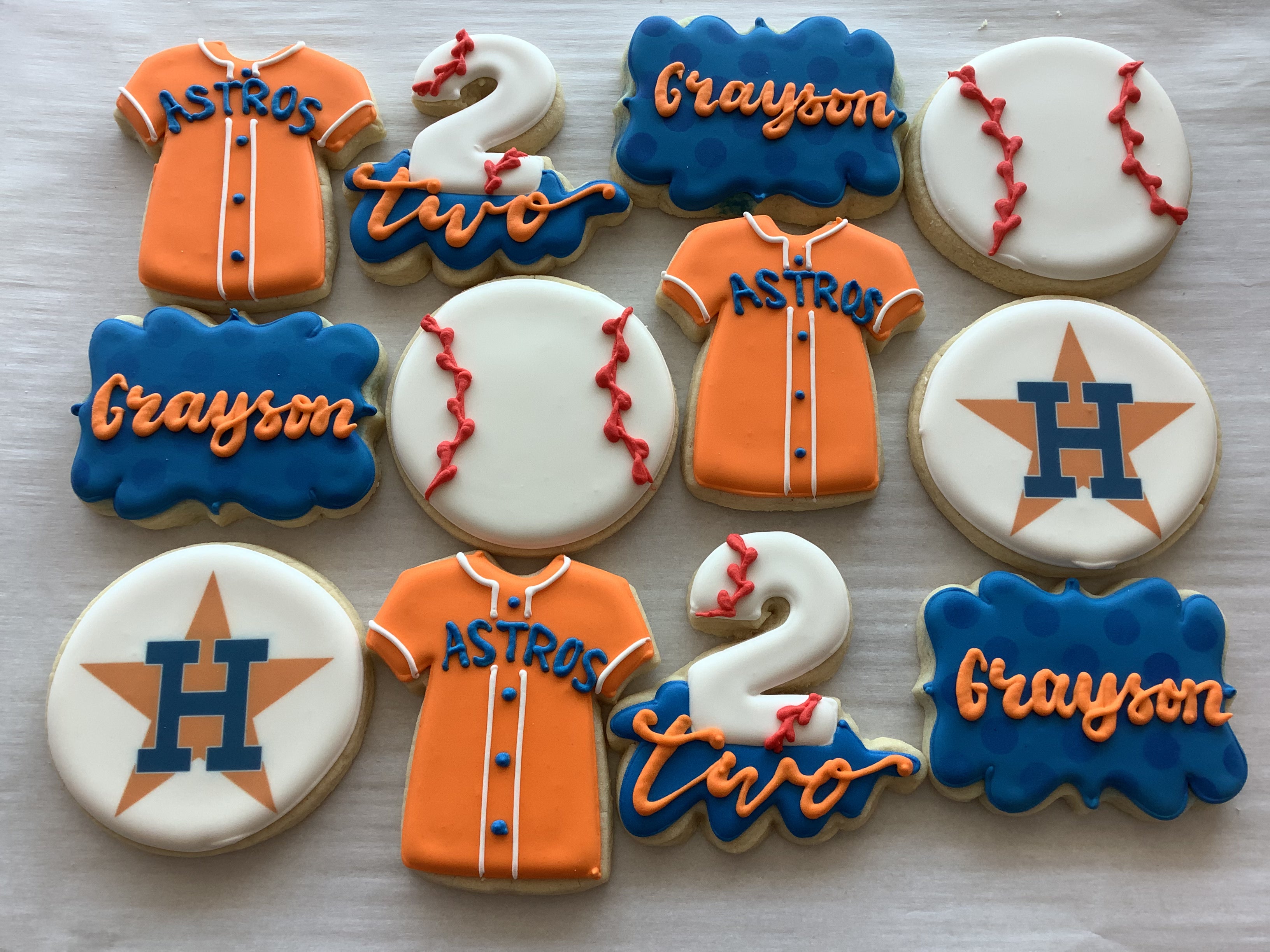 MLB Houston Astros Custom Message Cookies