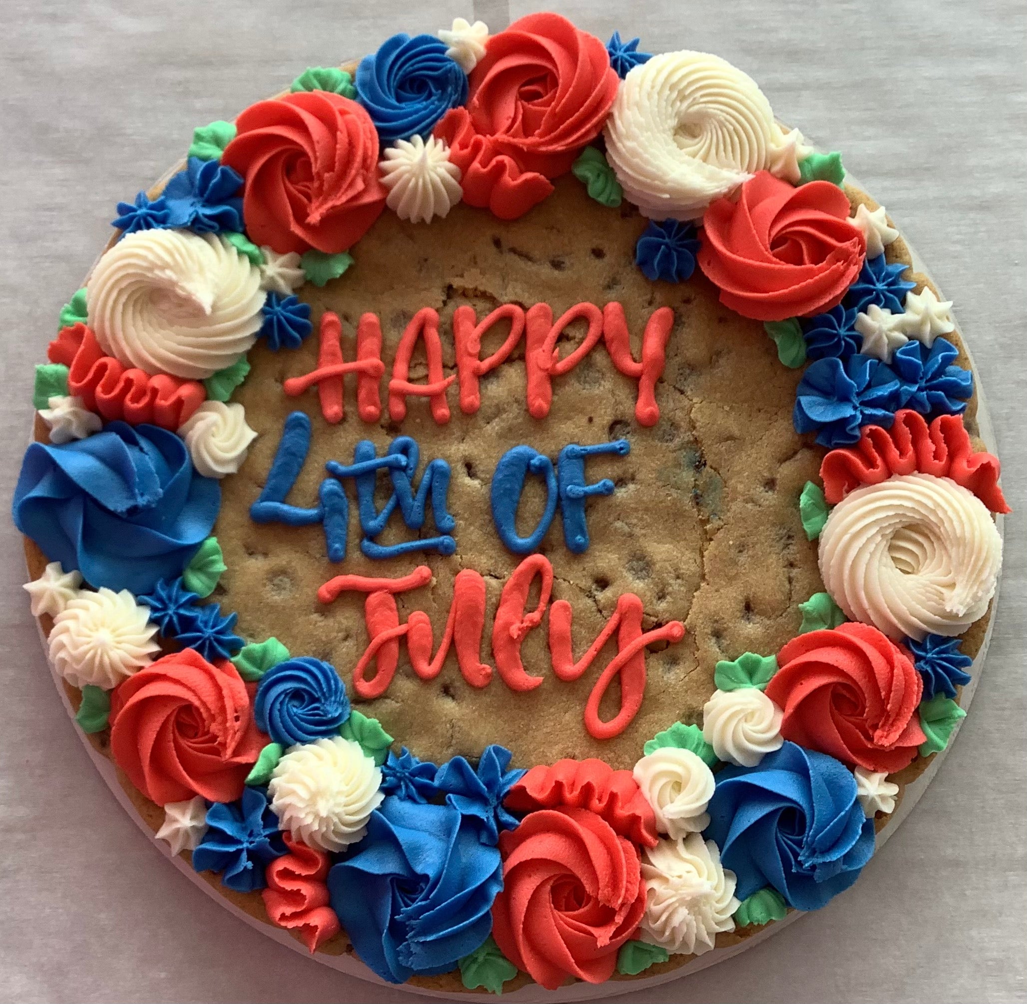 4th of July Cookie Cake – MSO Cookies + Cakes