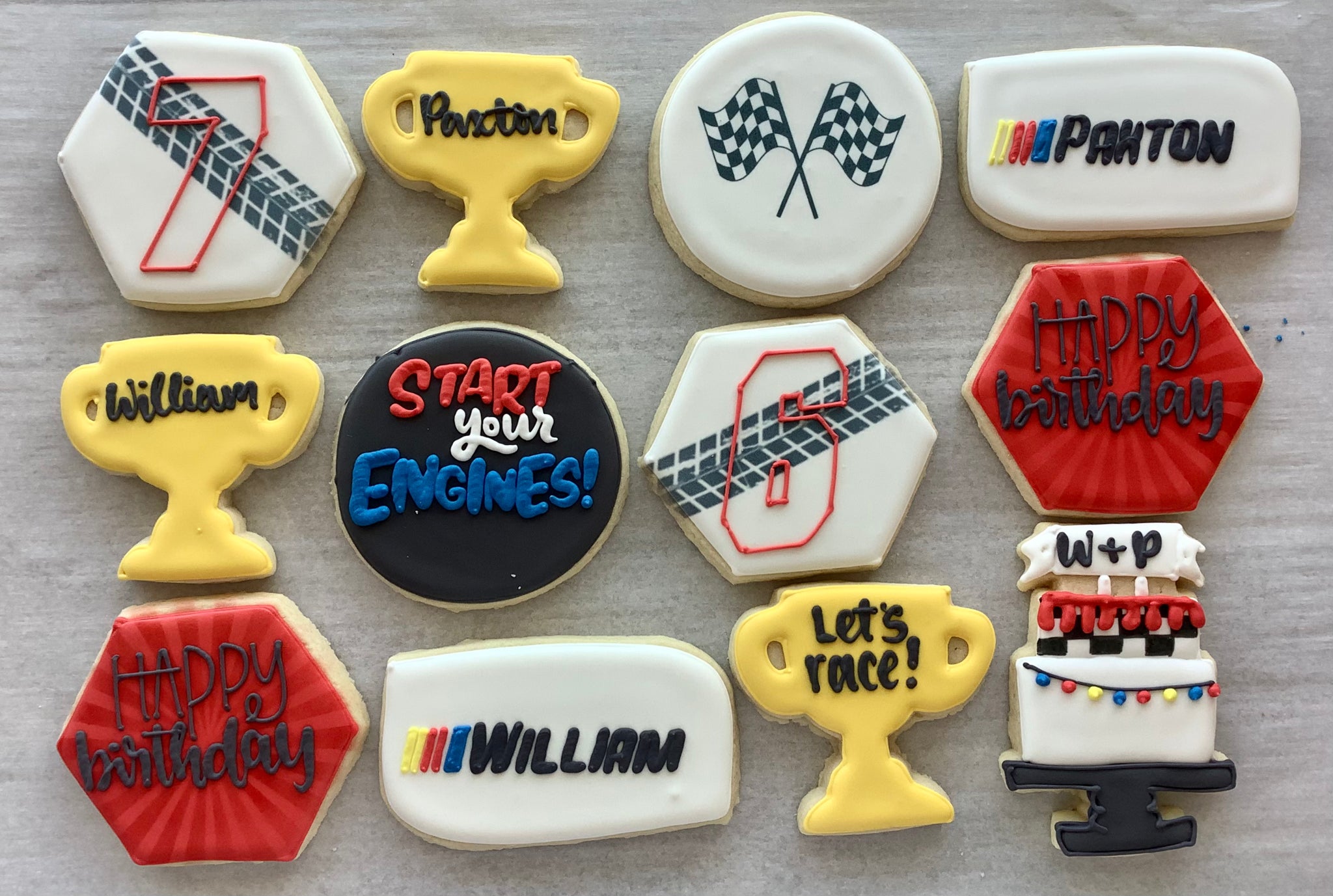 Racing Birthday- 1 Dozen – MSO Cookies + Cakes