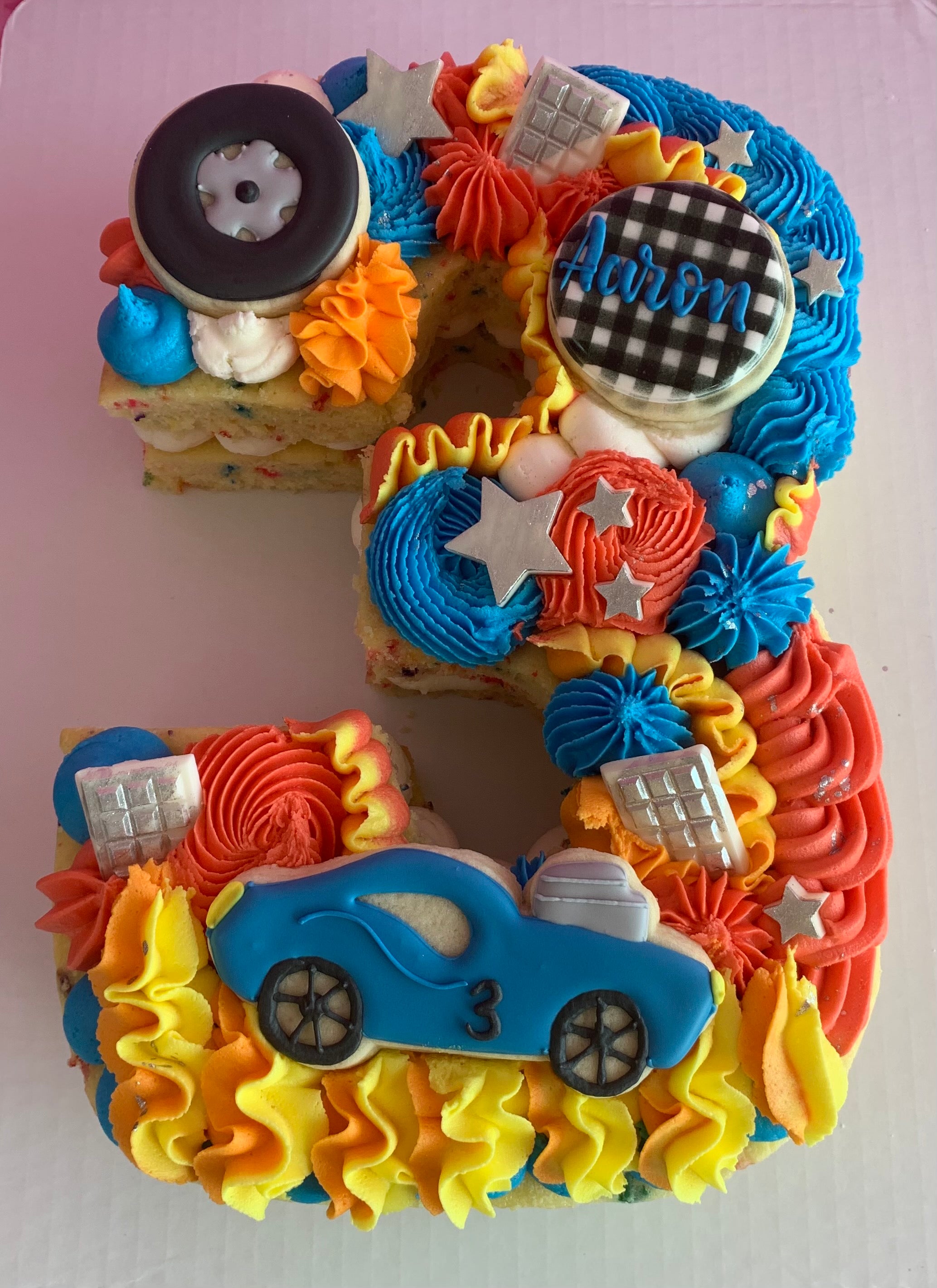 Race Car Number Cake – MSO Cookies + Cakes